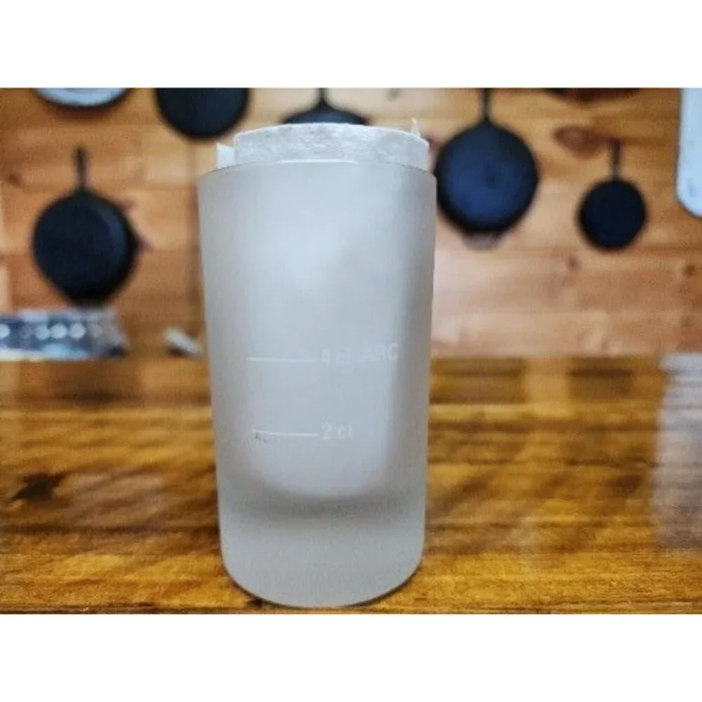 JAGERMEISTER LOGO BUCK DEER FROSTED SHOT GLASS - VERY NICE